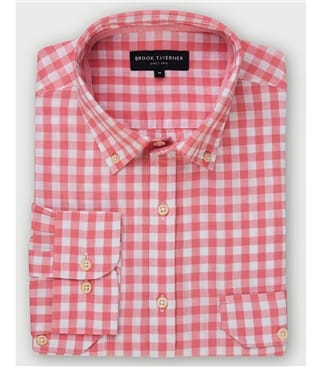 Relaxed Washed Poplin Gingham Shirt